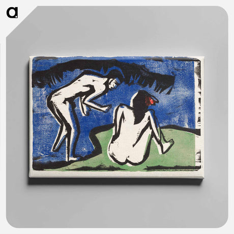 アートパネル-Bathing Couple - エルンスト ルートヴィヒ キルヒナー Canvas.