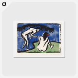 アートポストカード-Bathing Couple - エルンスト ルートヴィヒ キルヒナー Postcard.