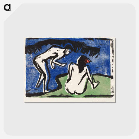アートポストカード-Bathing Couple - エルンスト ルートヴィヒ キルヒナー Postcard.