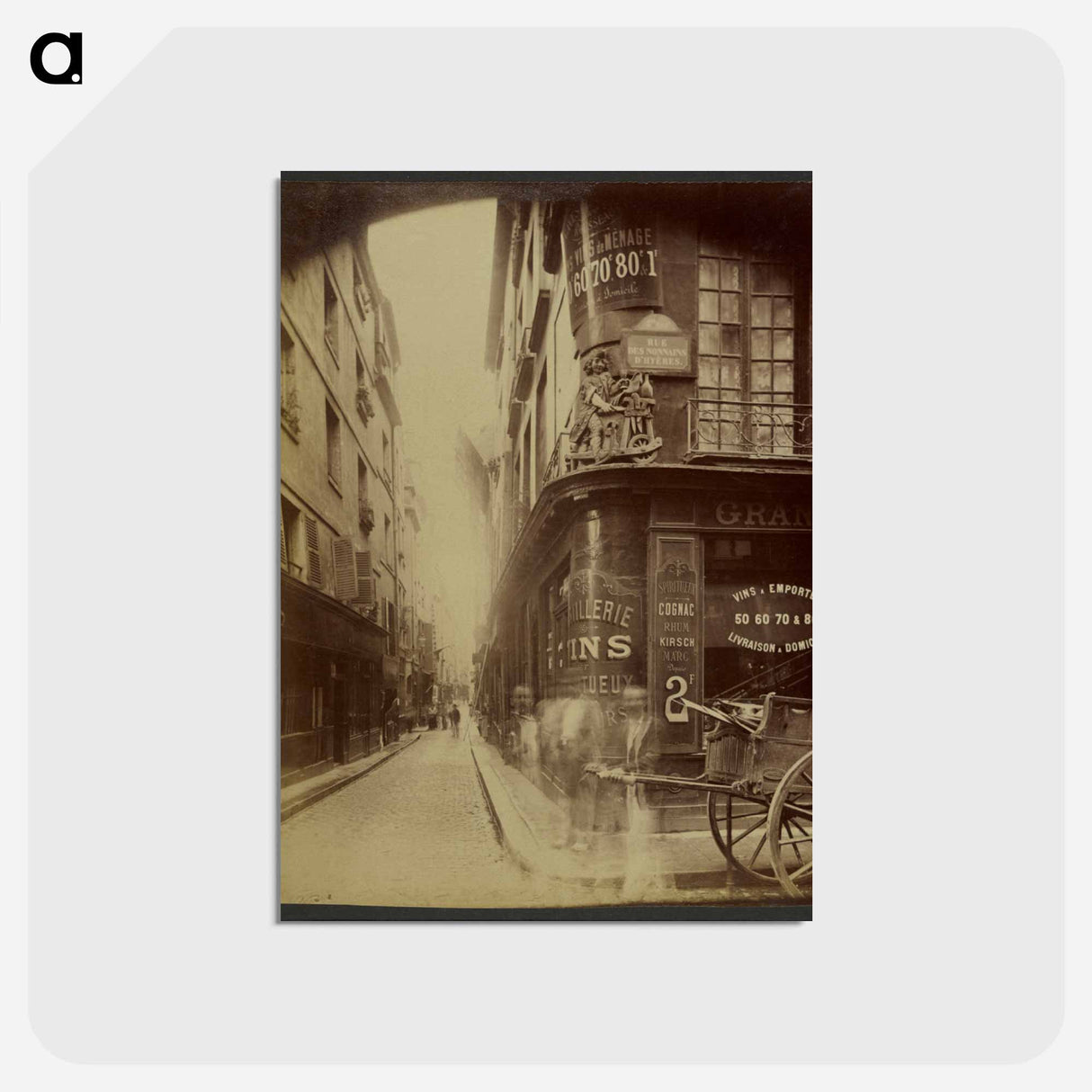 アートポストカード-Rue des Nonnains d'Hyères
 - ウジェーヌ アジェ Postcard.