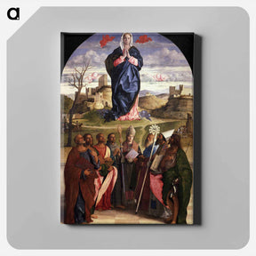 アートパネル-Virgin in Glory with Saints - ジョヴァンニ ベッリーニ Canvas.