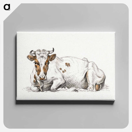 アートパネル-Lying cow - ジャン ベルナール Canvas.