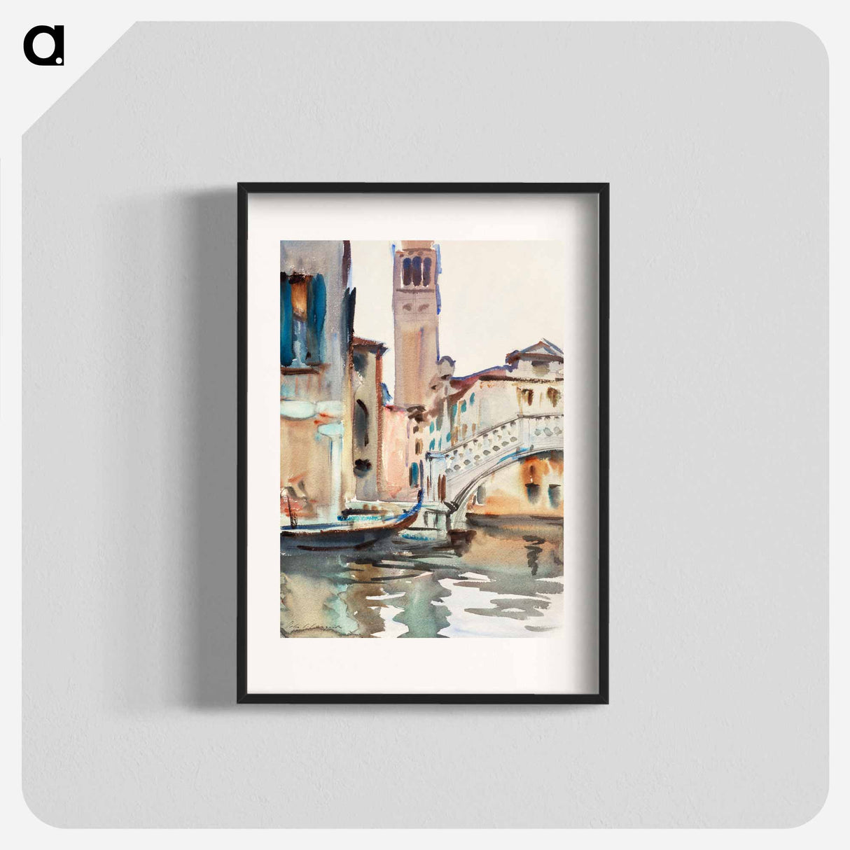 A Bridge and Campanile, Venice - John Singer Sargent Poster.