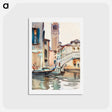 アートポストカード-A Bridge and Campanile, Venice - ジョン シンガー サージェント Postcard.