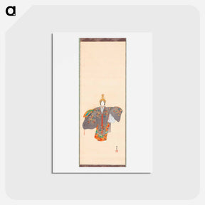 アートポストカード-Noh Scene: Hagoromo - 神坂 雪佳 Postcard.
