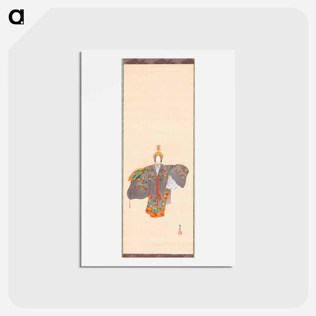 アートポストカード-Noh Scene: Hagoromo - 神坂 雪佳 Postcard.