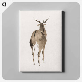アートパネル-Deer - 葛飾 北斎 Canvas.