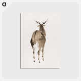 Deer - 葛飾 北斎 Postcard.