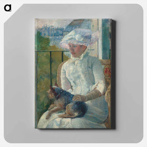 アートパネル-Young Girl at a Window - メアリー カサット Canvas.