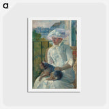 アートポストカード-Young Girl at a Window - メアリー カサット Postcard.