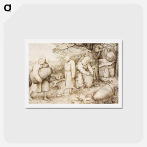 アートポストカード-The Beekeepers and the Birdnester - ピーター ブリューゲル Postcard.