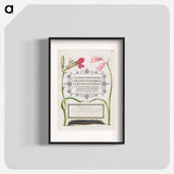 アートポスター-Imaginary Insect, Carnation, Bluebell, and Saturnid Caterpillar from Mira Calligraphiae Monumenta or The Model Book of Calligraphy
 - 書道のお手本 Poster.