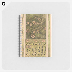 アートメモ帳-Kalenderblad augustus met hagedis en dopheide - テオ ヴァン ホイテマ Memo.