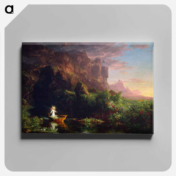 The Voyage of Life: Childhood - トーマス コール Canvas.