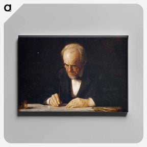 アートパネル-The Writing Master (Benjamin Eakins) - トーマス エイキンズ Canvas.