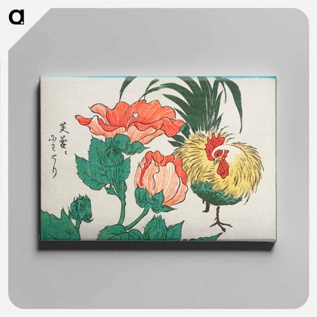 アートパネル-Chicken and Flowers
 - 歌川 広重 Canvas.
