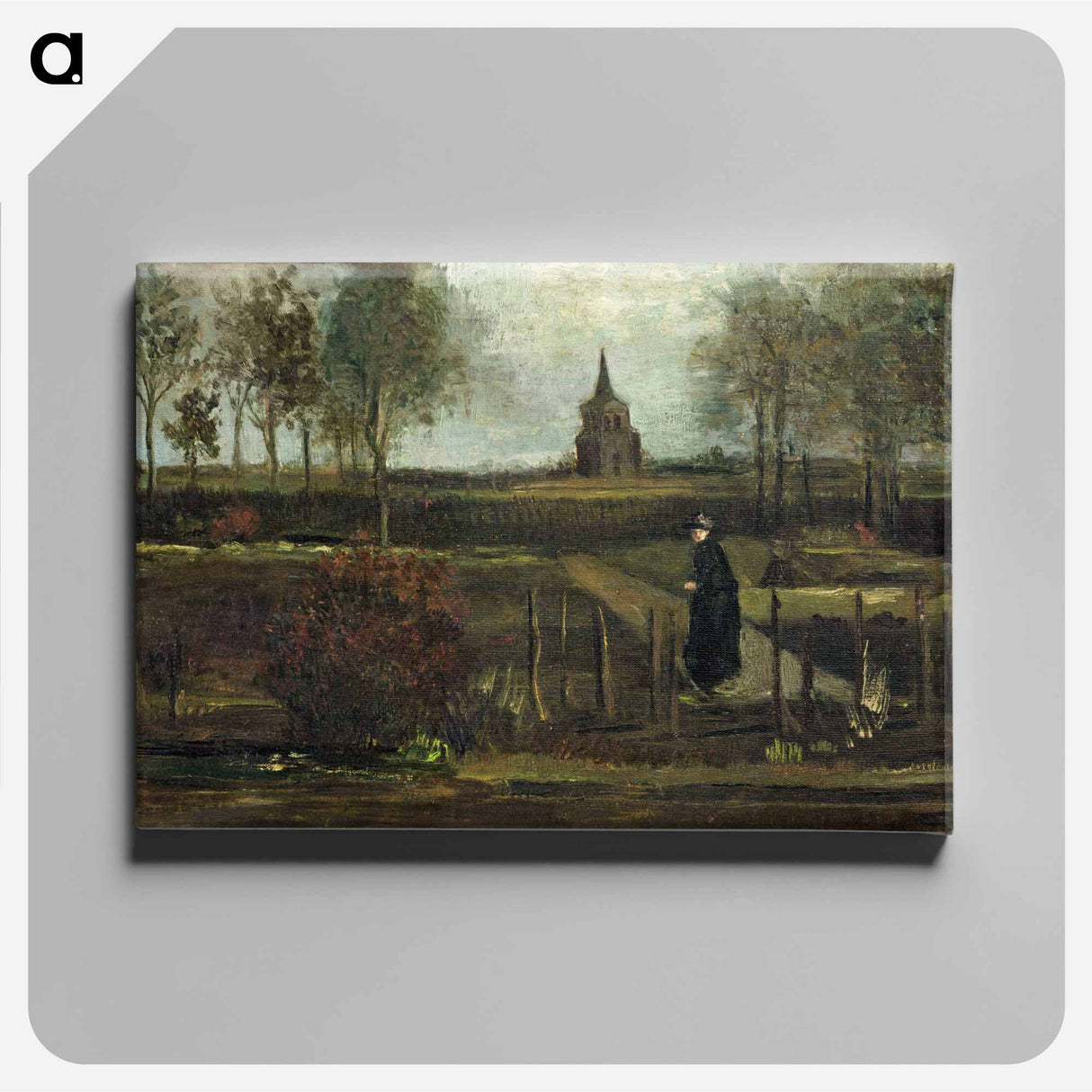 The Parsonage Garden at Nuenen - フィンセント ファン ゴッホ Canvas.