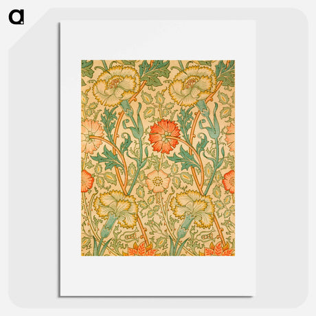 アートポスター-Pink and Rose - ウィリアム モリス Poster.