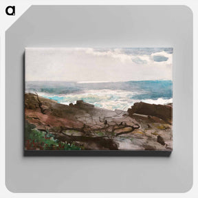 アートパネル-Sunshine and Shadow, Prout’s Neck - ウィンスロー ホーマー Canvas.