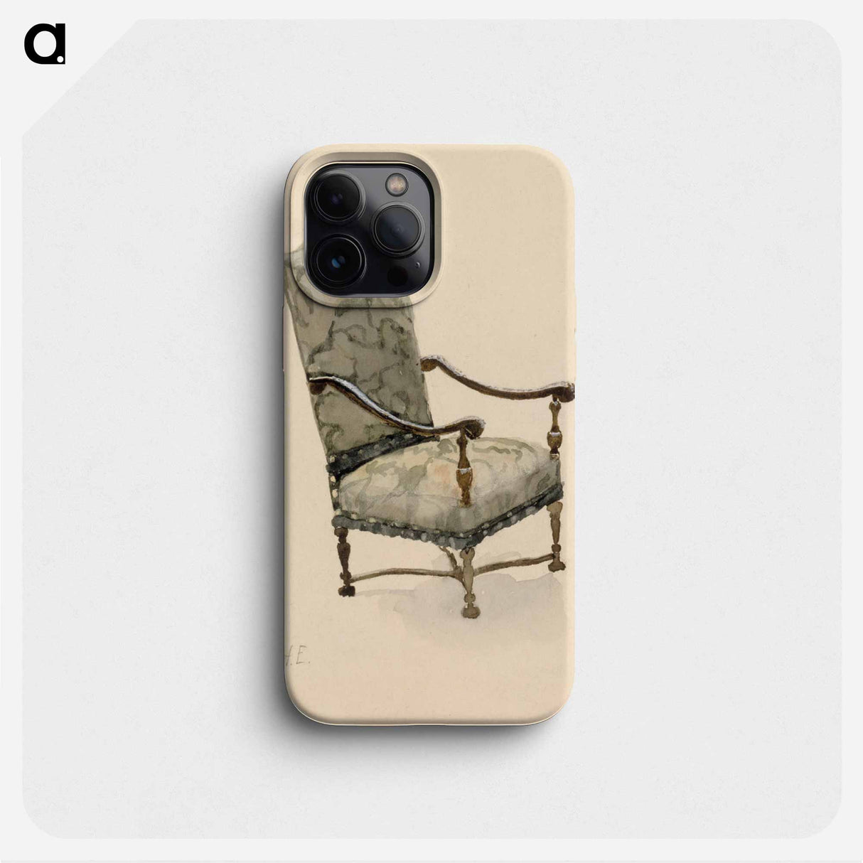 Barokkinojatuoli - アルバート エーデルフェルト Phone Case.