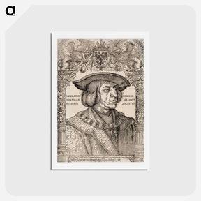 アートポストカード-Portrait of emperor Maximilian I - アルブレヒト デューラー Postcard.
