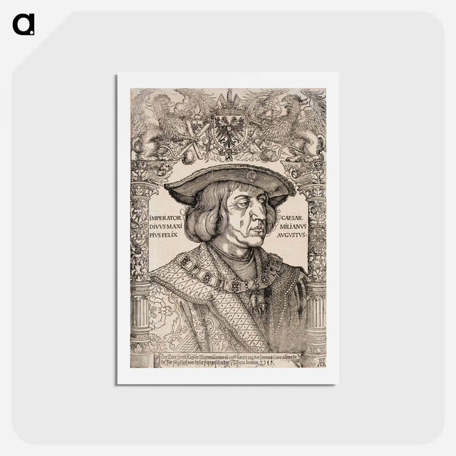 アートポストカード-Portrait of emperor Maximilian I - アルブレヒト デューラー Postcard.