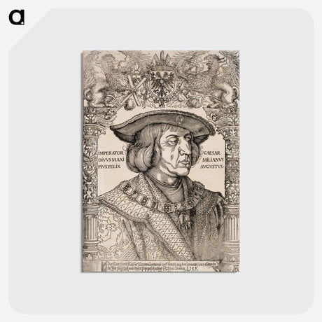 アートポストカード-Portrait of emperor Maximilian I - アルブレヒト デューラー Postcard.