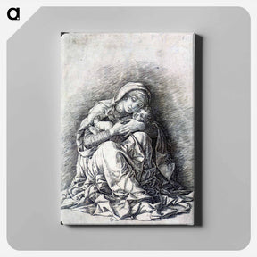 アートパネル-Virgin and Child (Madonna of Humility) - アンドレア マンテーニャ Canvas.