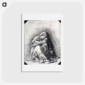アートポストカード-Virgin and Child (Madonna of Humility) - アンドレア マンテーニャ Postcard.