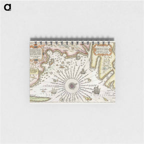 アートメモ帳-Kaart van de kust van Zweden tussen Kalmar en Stockholm - アンティーク地図 Memo.