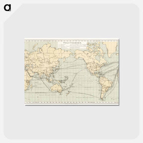アートポストカード-Geographical-Statistical World Lexicon
 - 大英図書館 Postcard.