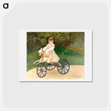 Jean Monet on His Hobby Horse - クロード モネ Postcard.