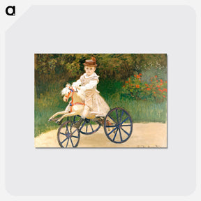 アートポストカード-Jean Monet on His Hobby Horse - クロード モネ Postcard.