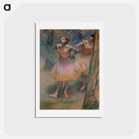 アートポストカード-Two Dancers - エドガー ドガ Postcard.