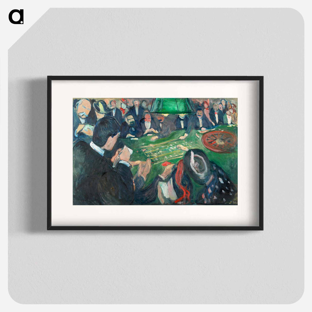 At the Roulette Table in Monte Carlo - Edvard Munch Poster.