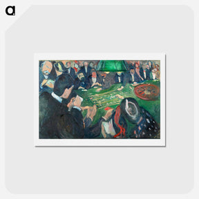 アートポストカード-At the Roulette Table in Monte Carlo - エドヴァルド ムンク Postcard.