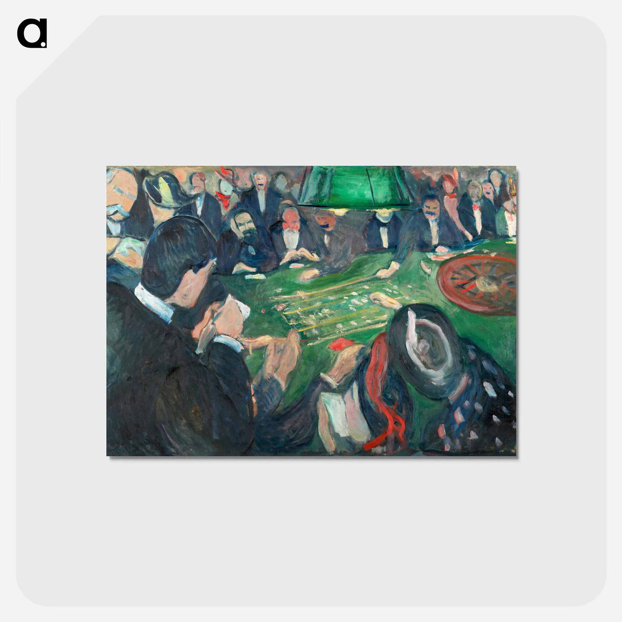 At the Roulette Table in Monte Carlo - エドヴァルド ムンク Postcard.