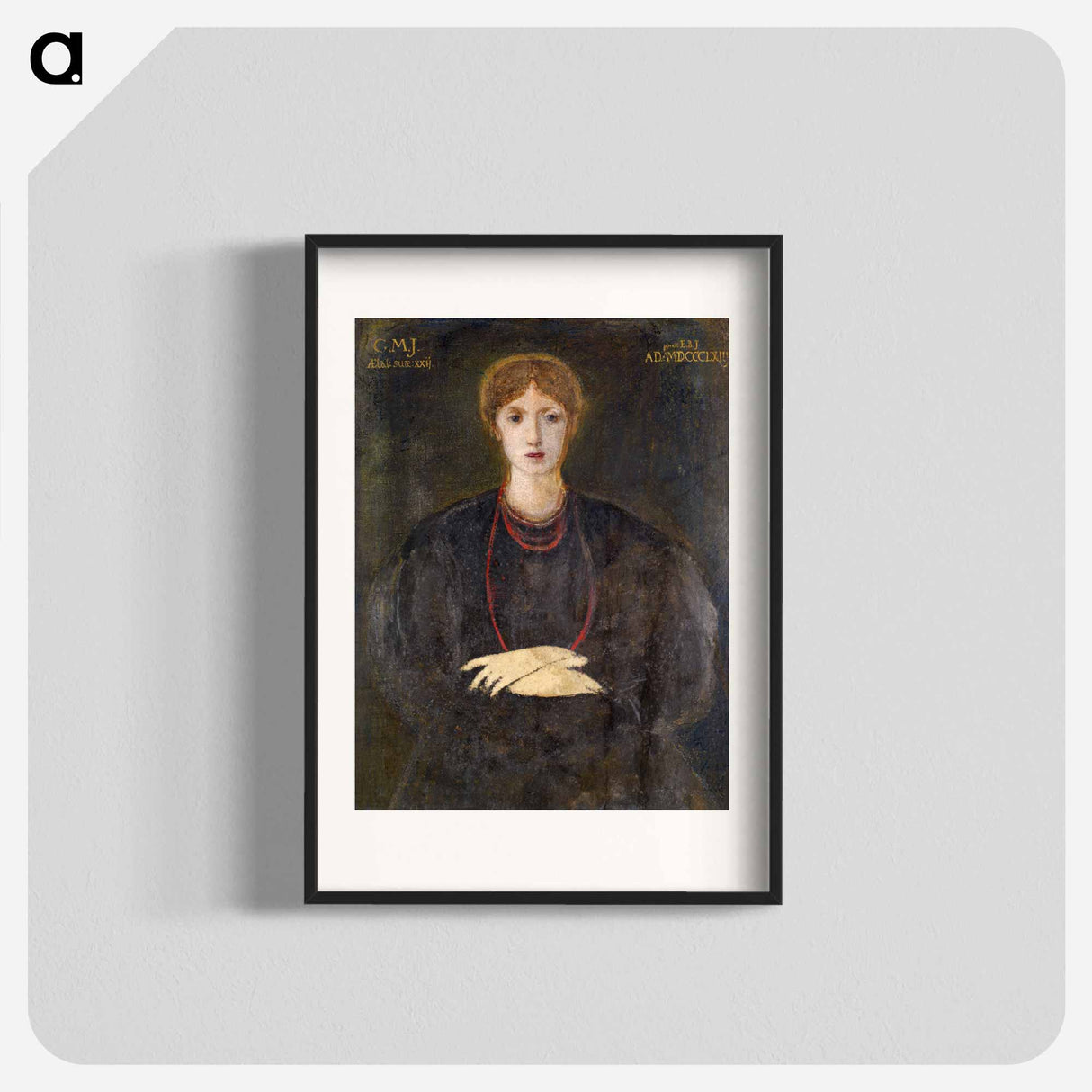 Portrait of Georgiana Burne-Jones - エドワード バーン ジョーンズ Poster.