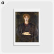 アートポストカード-Portrait of Georgiana Burne-Jones - エドワード バーン ジョーンズ Postcard.