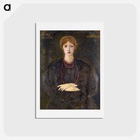 アートポストカード-Portrait of Georgiana Burne-Jones - エドワード バーン ジョーンズ Postcard.