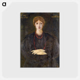 アートポストカード-Portrait of Georgiana Burne-Jones - エドワード バーン ジョーンズ Postcard.