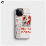 Bicycle road maps printed in high resolution by Edward Penfield - Edward Penfield Phone Case.