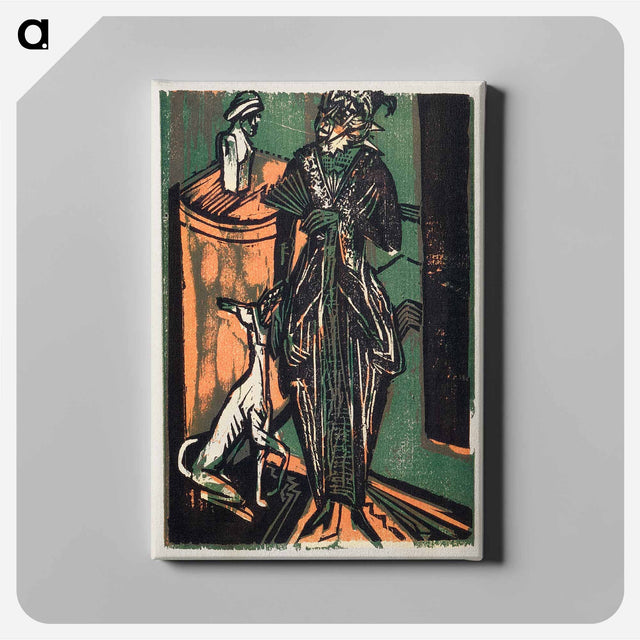 アートパネル-Catalogue of the exhibition of dresses from the needlework salon of Mrs. Eucken by Ernst Ludwig Kirchner - エルンスト ルートヴィヒ キルヒナー Canvas.
