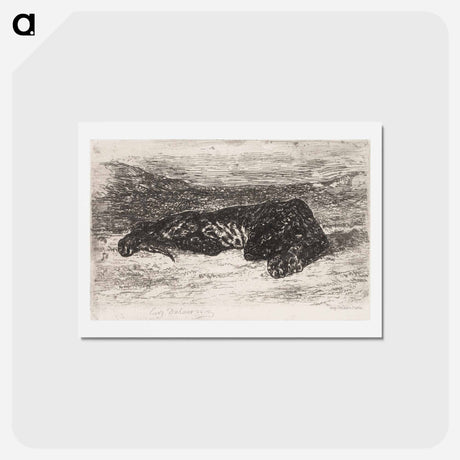 アートポストカード-オレンジ - ウジェーヌ ドラクロワ Postcard.