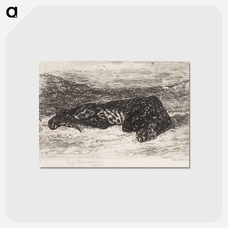 アートポストカード-オレンジ - ウジェーヌ ドラクロワ Postcard.