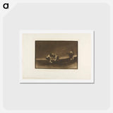 アートポストカード-The Same Man Throws a Bull in the Ring at Madrid - フランシスコ デ ゴヤ Postcard.