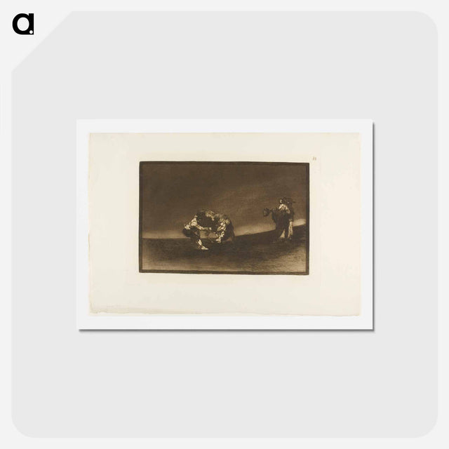 アートポストカード-The Same Man Throws a Bull in the Ring at Madrid - フランシスコ デ ゴヤ Postcard.