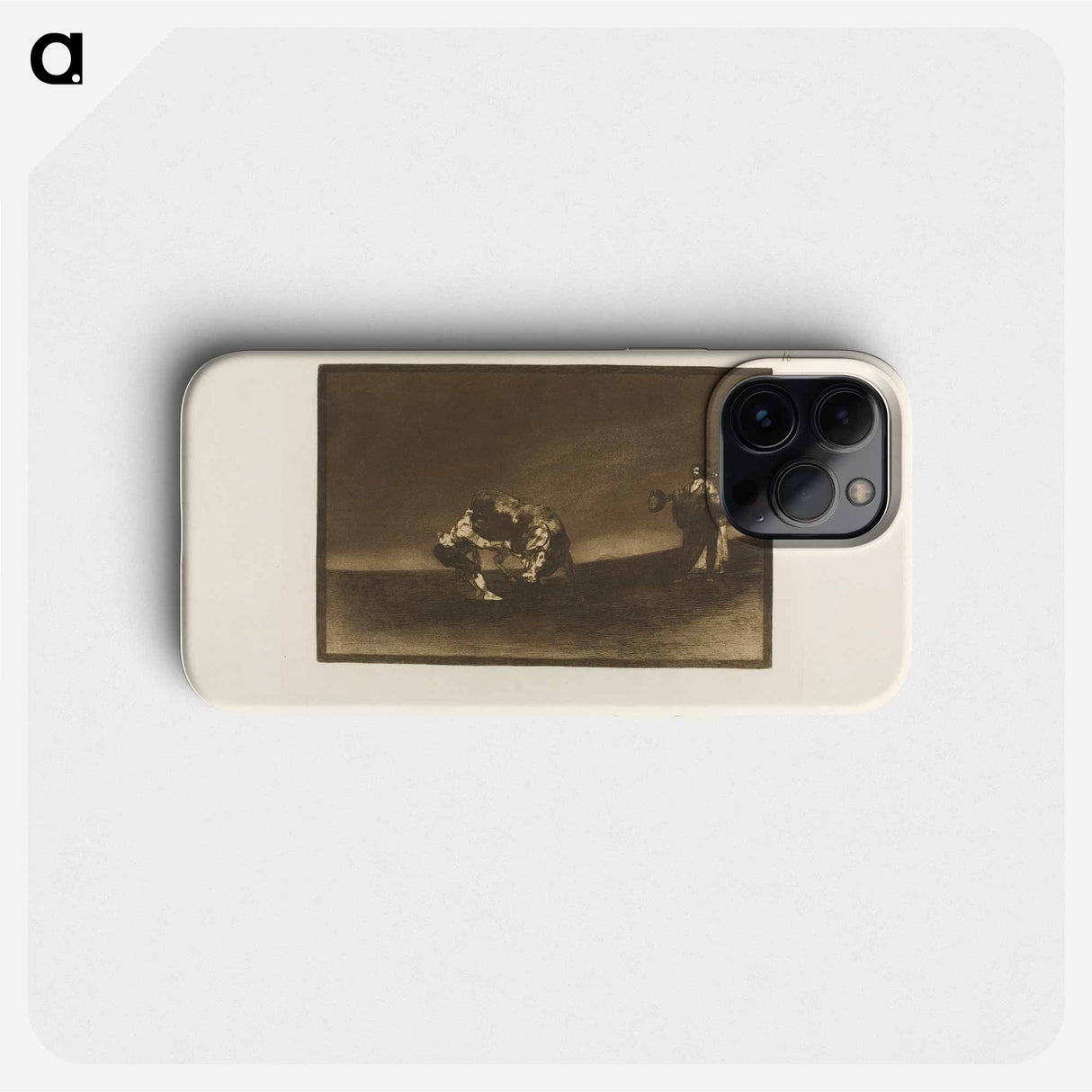 The Same Man Throws a Bull in the Ring at Madrid - Francisco de Goya Phone Case.