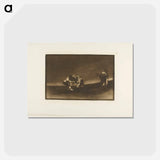 アートポストカード-The Same Man Throws a Bull in the Ring at Madrid - フランシスコ デ ゴヤ Postcard.