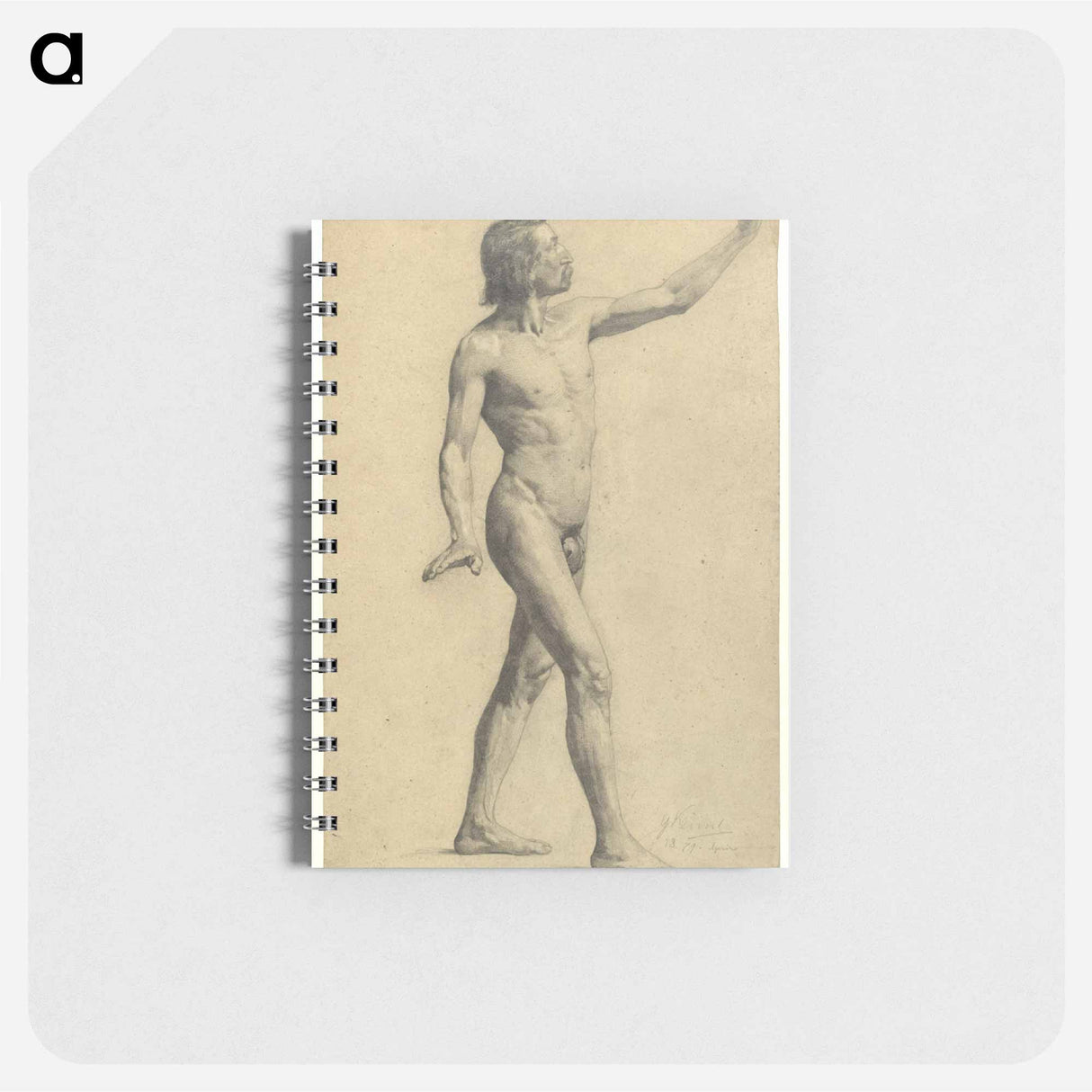 Male Academy Nude in motion - グスタフ クリムト Memo.
